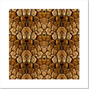 Brown Snakeskin Texture Artistic Pattern Number 6 Posters and Art